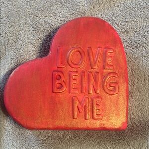 Heart-Shaped Plaque with Inspirational Message